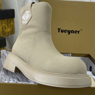 月牙儿正品牛皮东北雪地靴女2025新款冬季加绒加厚短靴棉靴面包鞋