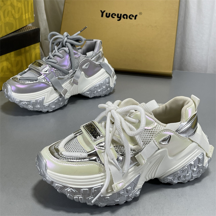 月芽儿厚底老爹鞋女真皮2026春季新款运动鞋增高透气网面轻便休闲,女鞋,网面鞋,淘宝优惠券,粉丝福利购,淘宝优惠卷