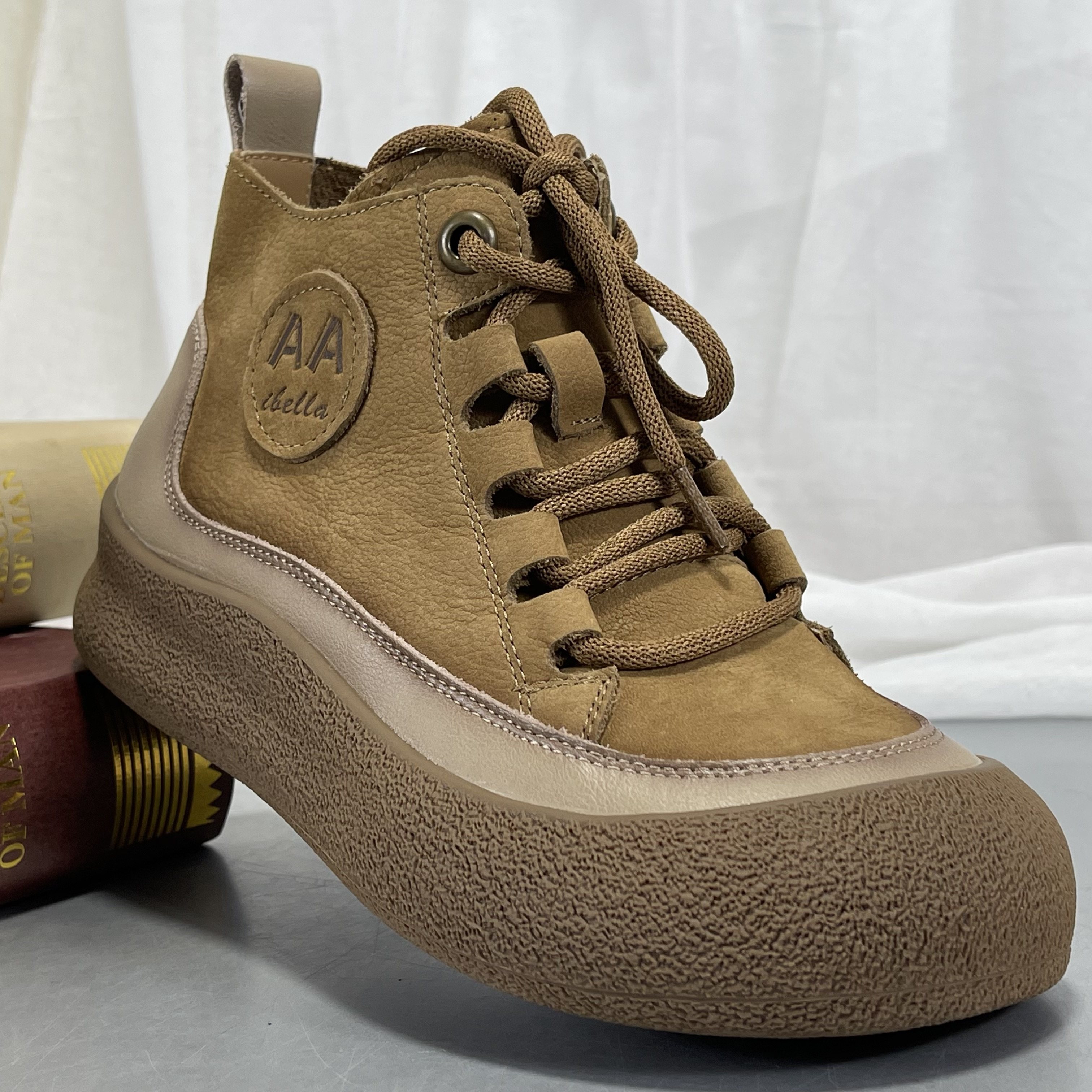 品牌撤柜勃肯短靴头层牛皮马丁靴女2025新款复古休闲软底真皮单靴,女鞋,马丁靴,淘宝优惠券,粉丝福利购,淘宝优惠卷