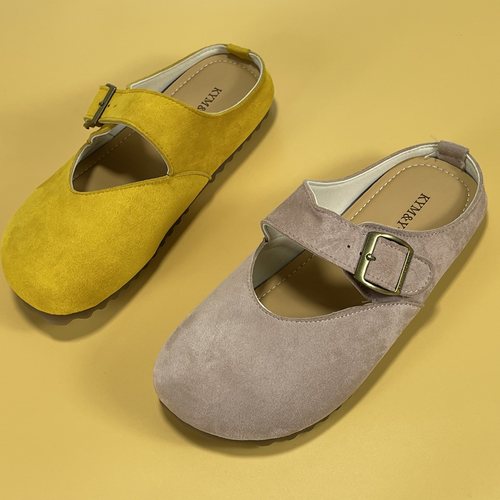 品牌清仓复古勃肯半拖女2025秋季新款玛丽珍包头拖休闲单鞋穆勒鞋