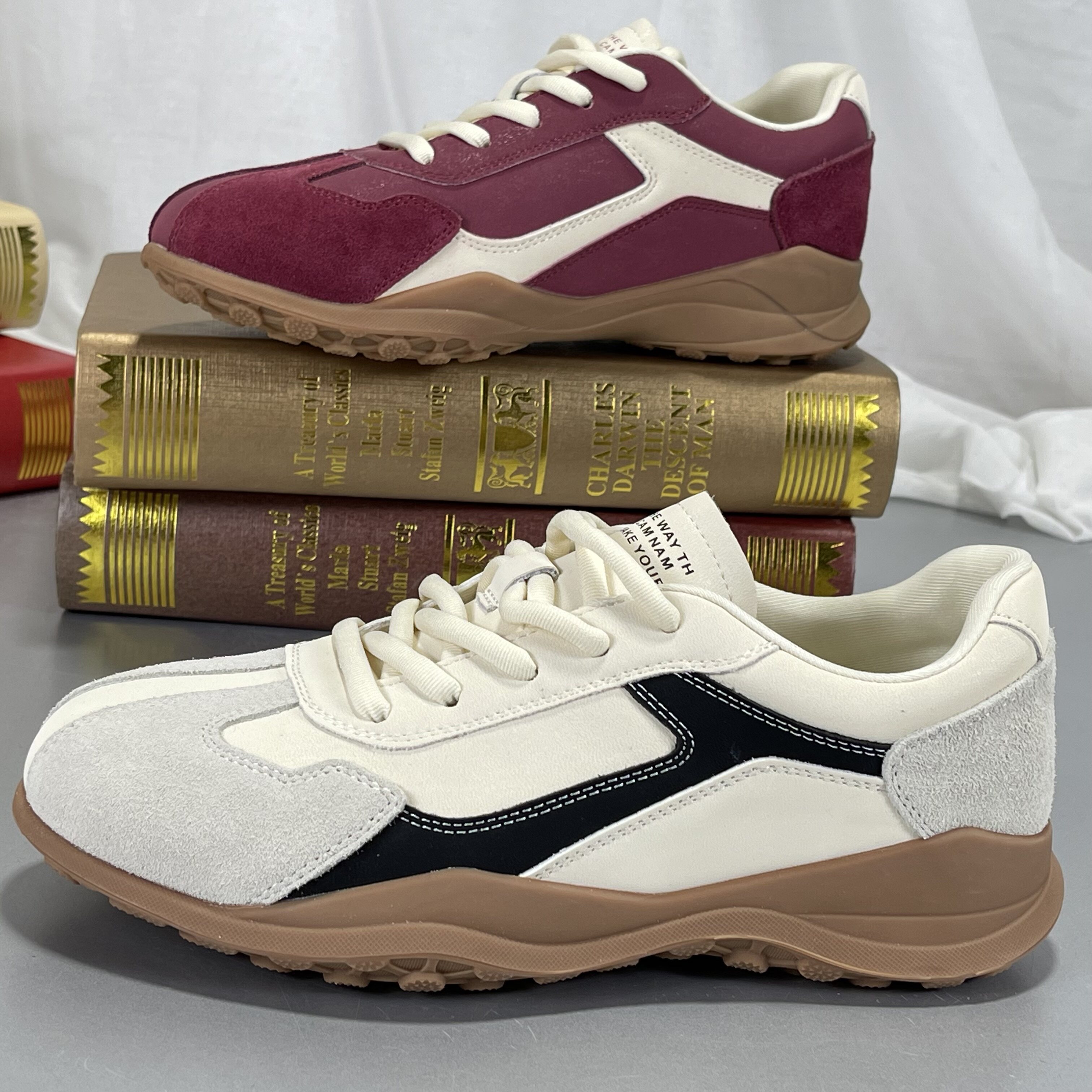 品牌女鞋真皮德训鞋2025春秋新款软底阿甘板鞋轻便运动休闲小白鞋,女鞋,时尚休闲鞋,淘宝优惠券,粉丝福利购,淘宝优惠卷