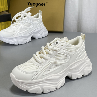月芽儿老爹鞋女2026春款厚底老爹鞋女增高运动鞋轻便百搭休闲鞋子