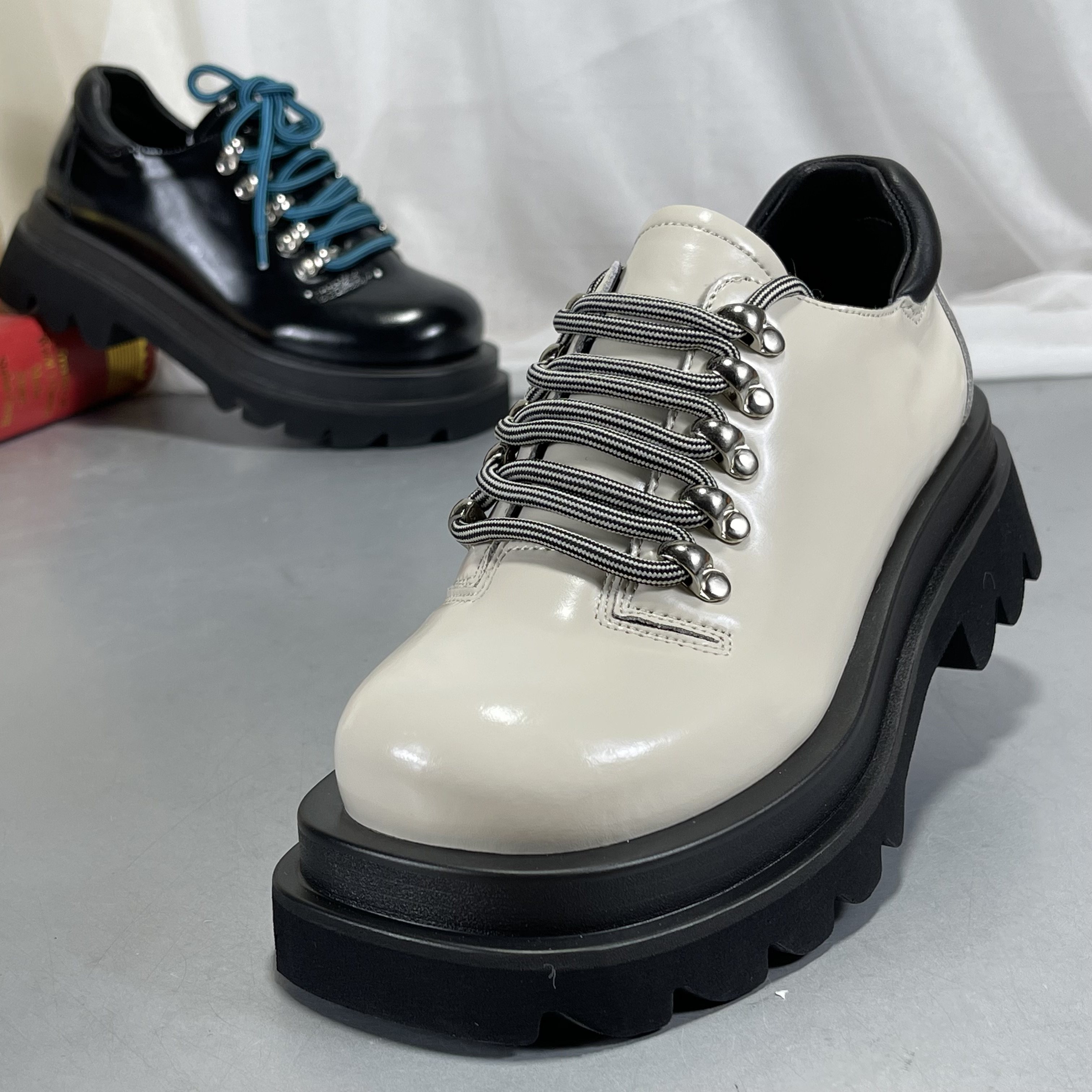 头层牛皮玛丽珍鞋2025新款英伦厚底乐福通勤复古真皮休闲大头皮鞋,女鞋,乐福鞋（豆豆鞋）,淘宝优惠券,粉丝福利购,淘宝优惠卷