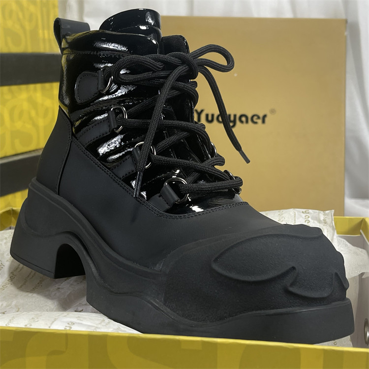 月芽儿专柜正品牛漆皮马丁靴女复古英伦风大头复古真皮切尔西靴子,女鞋,骑士靴,淘宝优惠券,粉丝福利购,淘宝优惠卷