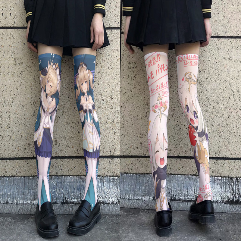日系动漫印花lolita过膝丝袜女3D数码甜美印花长筒丝袜天鹅绒袜子,女士内衣/男士内衣/家居服,长筒袜,淘宝优惠券,粉丝福利购,淘宝优惠卷