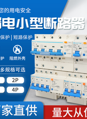 漏电断路器家用保护器DZ47LE-63 1P+N 2P 3P+N 4P跳闸总开关C45