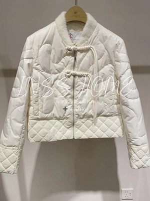 卡芙芮2024秋国内专柜代购4C110201短款白鸭绒羽绒服1299