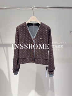 5D125105休闲V领短外套559元 拍下改价CAREFREE卡芙芮2025冬装 新款