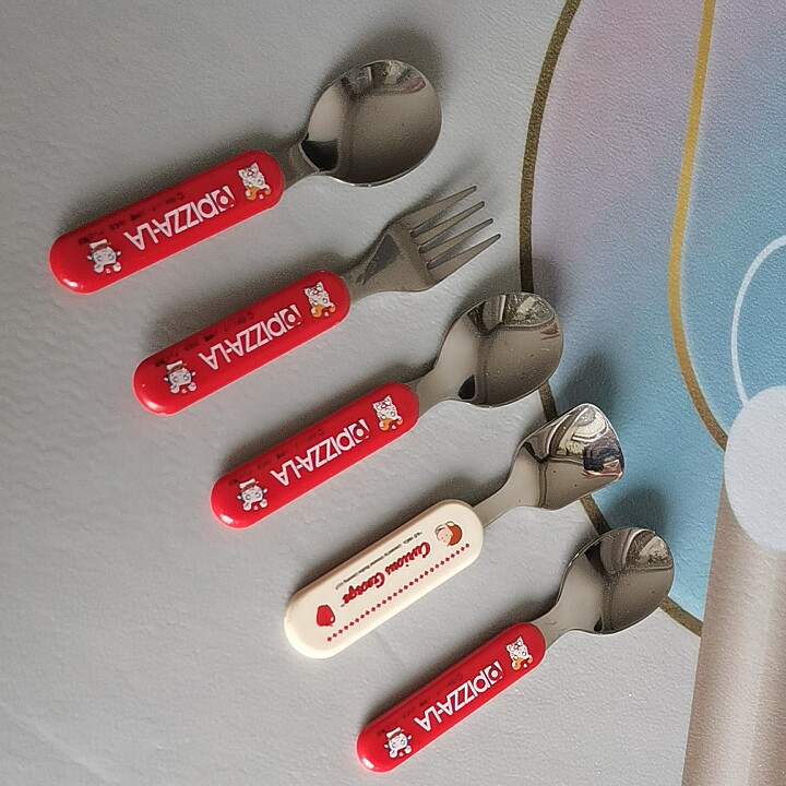 日单尾货可爱卡通儿童不锈钢儿童勺子叉子餐具套装