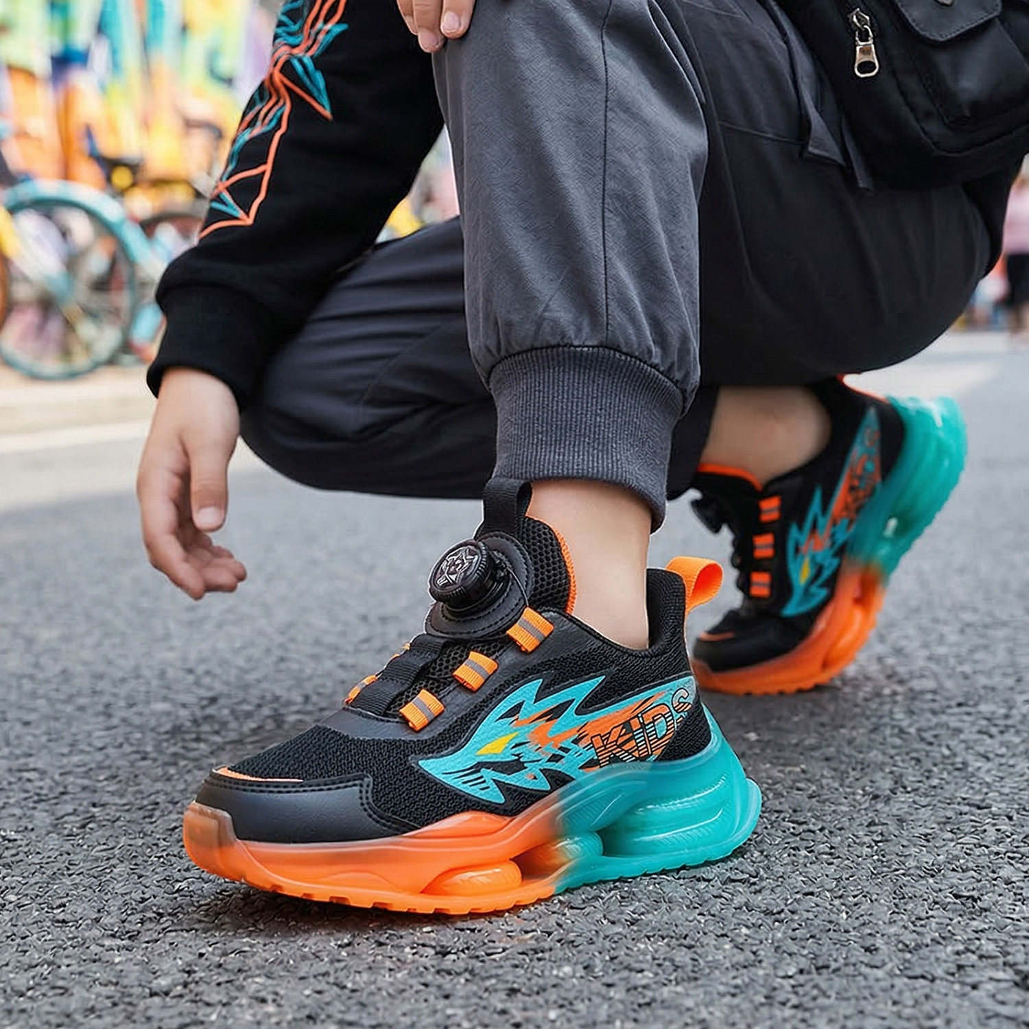 春款男童网面透气2026新款儿童运动鞋跑步鞋男轻便减震小学生鞋子