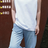 中性男女运动小领口无袖 口防走光 背心健身坎肩侧面不漏 棉小袖