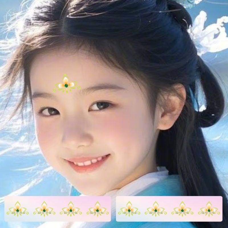 花钿汉服眉心贴纹身贴额头儿童古风配饰古装印花头饰电视剧小饰品,家居饰品,其他贴饰,淘宝优惠券,粉丝福利购,淘宝优惠卷