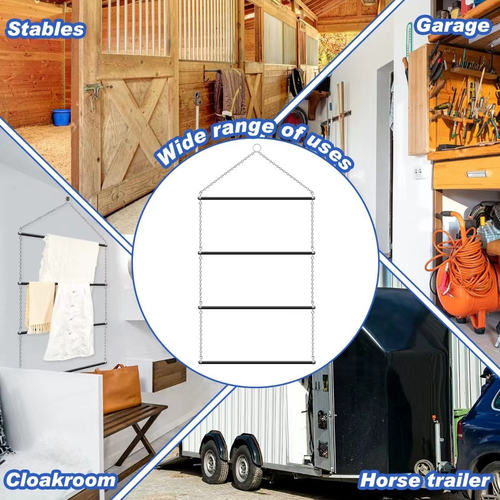 马术运动马房用品马鞍架汗巾架铁链挂式马鞍垫收纳架子铁艺毛巾架