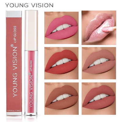 6color plumper Matte lip gloss non stick cup liquid lipstick