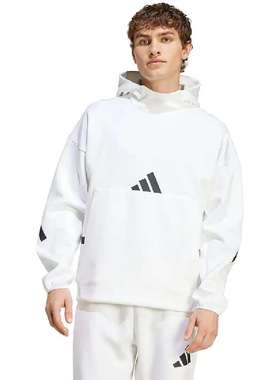 ADIDAS 阿迪达斯卫衣男子秋季新款柔软保暖连帽卫衣套头衫JE3071