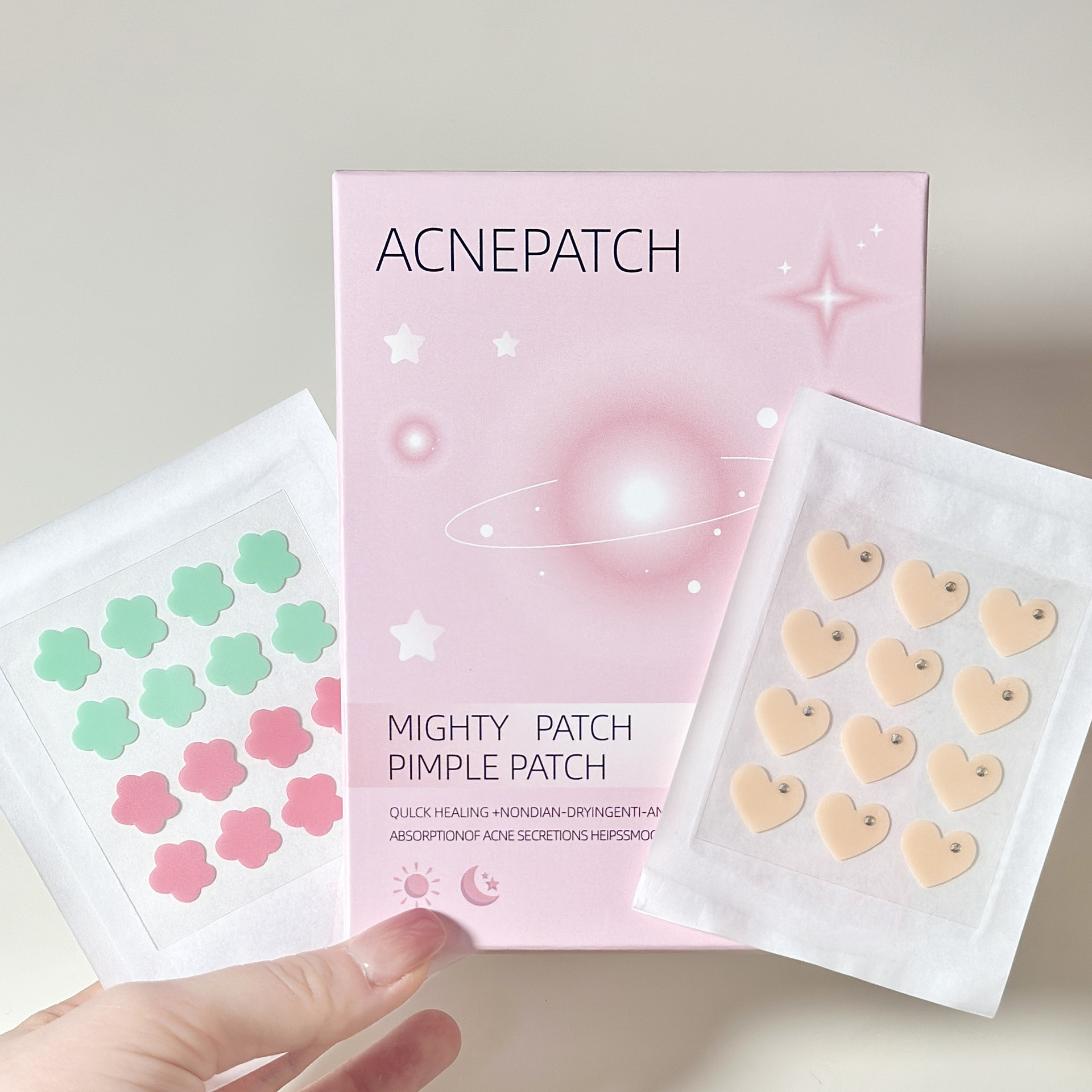 多彩可爱图案水胶体痘痘贴