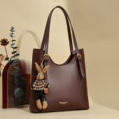 高级感真皮托特包包女2026新款 头层牛皮腋下包百搭单肩通勤水桶包