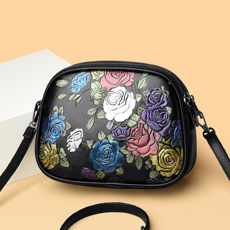 品牌正品真皮斜挎手机包女