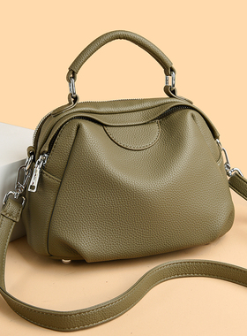 品牌真品真皮手提包女2026新款软皮中年妈妈包百搭单肩斜挎通勤包