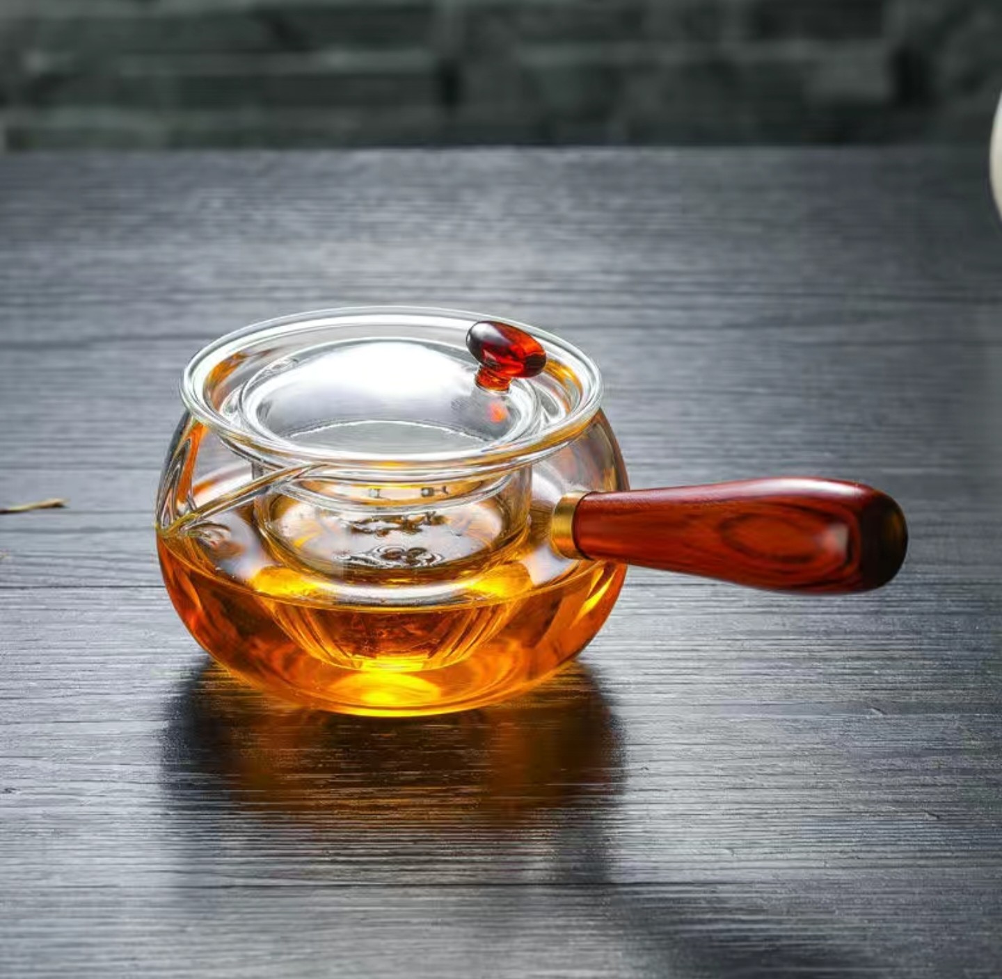 木侧把玻璃茶壶耐高温加厚玻璃煮茶壶