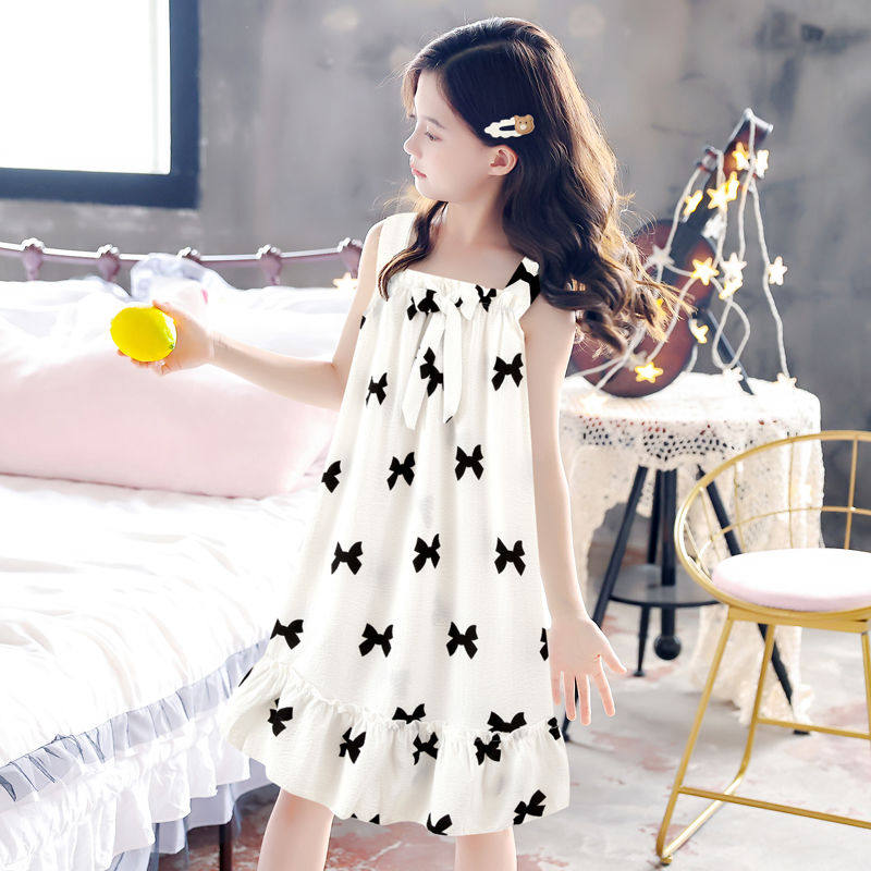 睡裙女童夏季冰丝无袖新款少女吊带睡裙家居服爆款公主风可外穿,童装/婴儿装/亲子装,家居裙/睡裙,淘宝优惠券,粉丝福利购,淘宝优惠卷