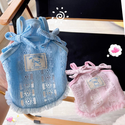 宠物狗狗衣服夏季薄款透气马尔济斯吊带镂空背心泰迪比熊小型幼犬