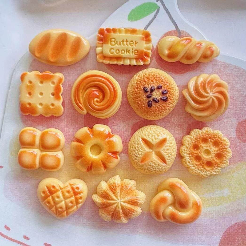 迷你小面包饼干食玩 diy奶油壳树脂配件手工发夹头绳饰品材料