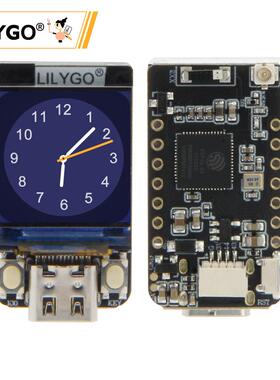 T-QT ESP32-S3 GC9A01 0.85英寸液晶显示模块 WIFI 蓝牙全彩IPS