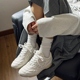 韩国2026真皮流浪德训鞋 女 阿甘鞋 女白敬亭同款 复古做旧休闲运动鞋