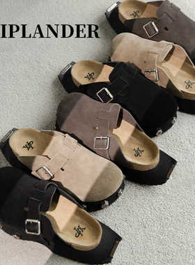 【男女同款】viplander勃肯鞋夏包头软木拖鞋反绒休闲凉鞋157201