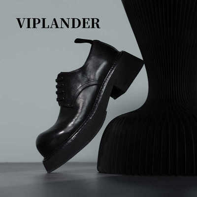 viplander增高夏季水洗大头皮鞋