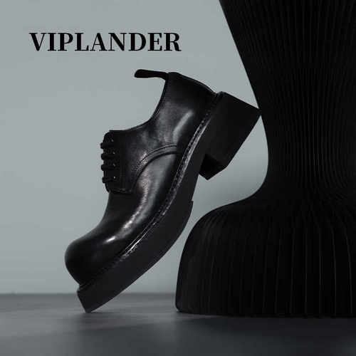 viplander增高夏季水洗大头皮鞋