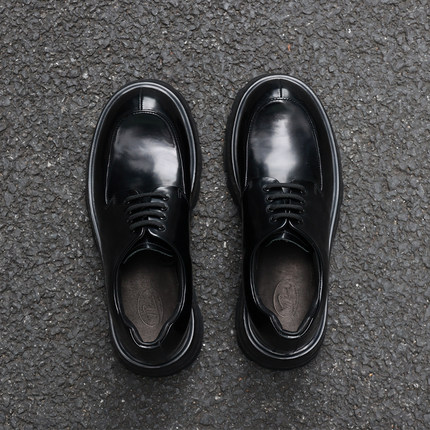 夏新款英伦风厚底鞋增高商务休闲皮鞋男德比鞋142706