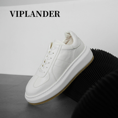 【2025年春季新款】VIPlander白色休闲板鞋真皮德训鞋22V10-2