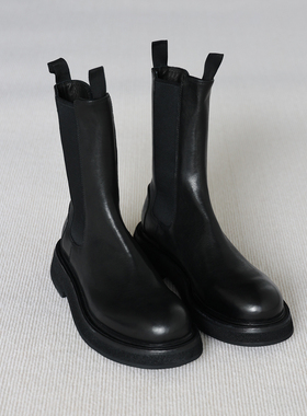 VIPlander烟筒靴男英伦机能风穿搭增高厚底切尔西靴男冬139802-S