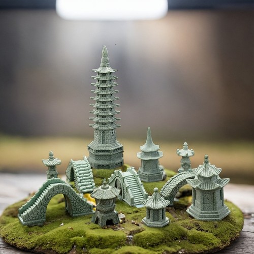 微景观假山流水盆景装饰摆设