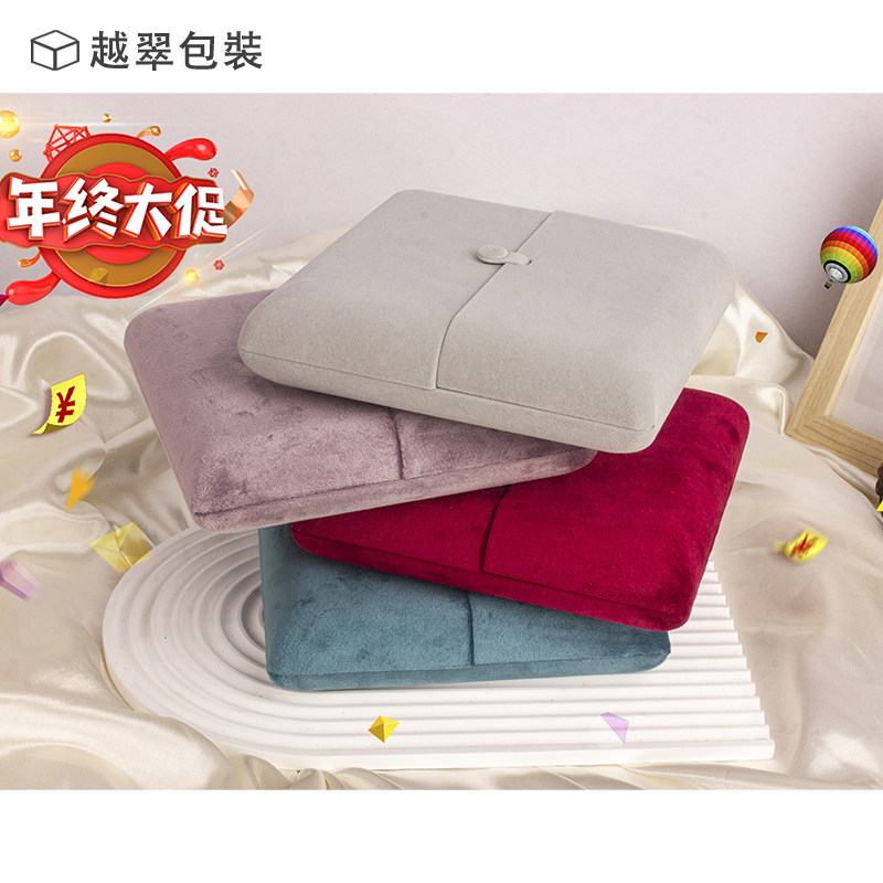越翠珍珠首饰收纳盒轻奢双开按扣项链吊坠耳钉套装盒婚礼收纳包邮