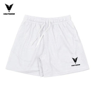VOUTDOOR夏季新款休闲运动速干透气网眼篮球训练四分短裤男