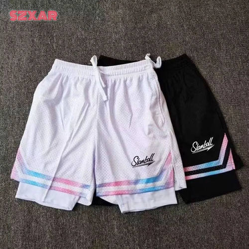 SLAMBALL夏季篮球短裤内衬假两件运动裤跑步宽松速干男女训练健身