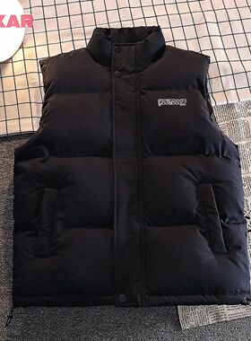 VDUTDOOR韩版秋冬季马甲背心男宽松潮流港风学生情侣百搭大码外套