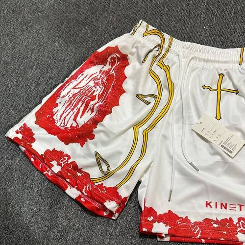 篮球美式沙滩裤运动印花国潮训练潮流跑步宽松四分短裤速干透气