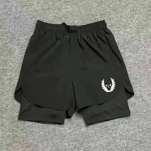 俄勒冈田径训练跑步速干裤健身运动短裤假两件内衬防走光短裤