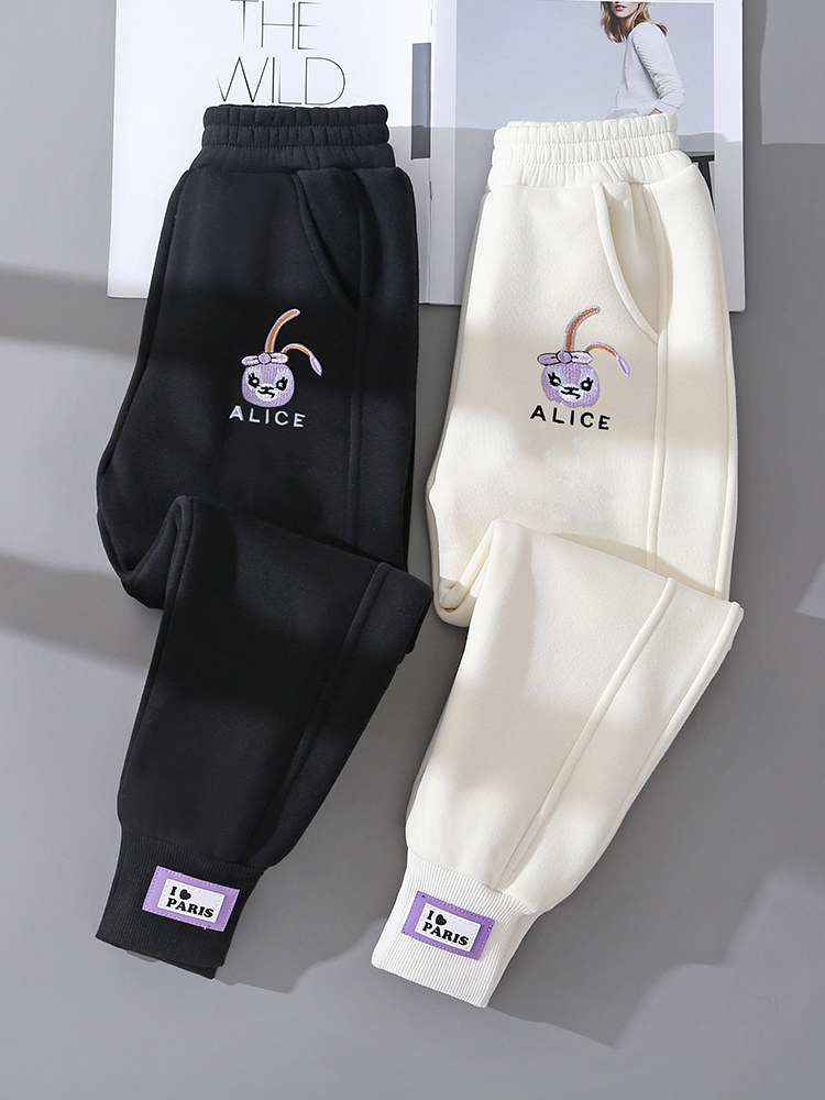 女童裤子春秋2025新款运动裤中大儿童宽松卫裤女孩加绒束脚裤外穿,童装/婴儿装/亲子装,裤子,淘宝优惠券,粉丝福利购,淘宝优惠卷