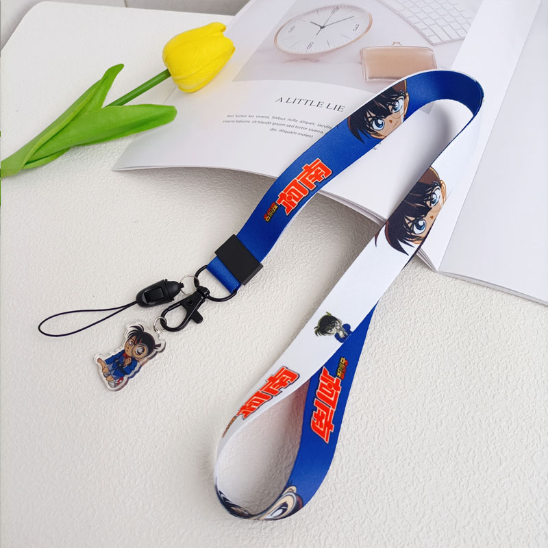 动漫名侦探柯南手机挂绳长款挂脖绳子可爱手机链挂饰钥匙扣挂件