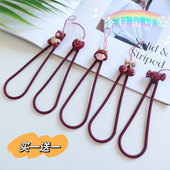 酒红梅子色手机挂绳液态硅胶短绳子可爱女造型糖果樱桃手腕挂饰链