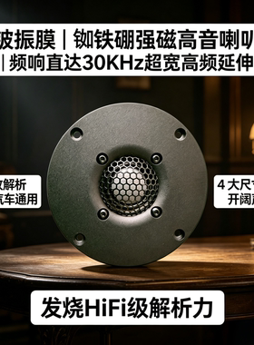 4寸钕铁硼铍振膜高音喇叭 发烧频响直达30KHz家用DIY音箱汽车音响