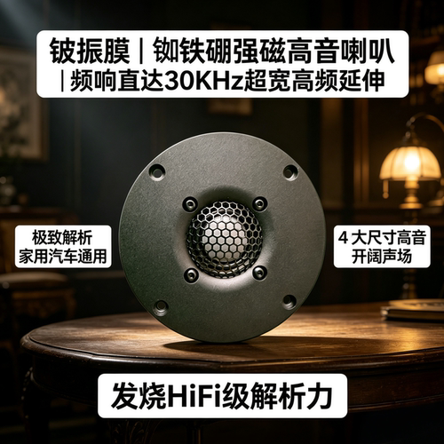 4寸钕铁硼铍膜高音喇叭直达30KHz