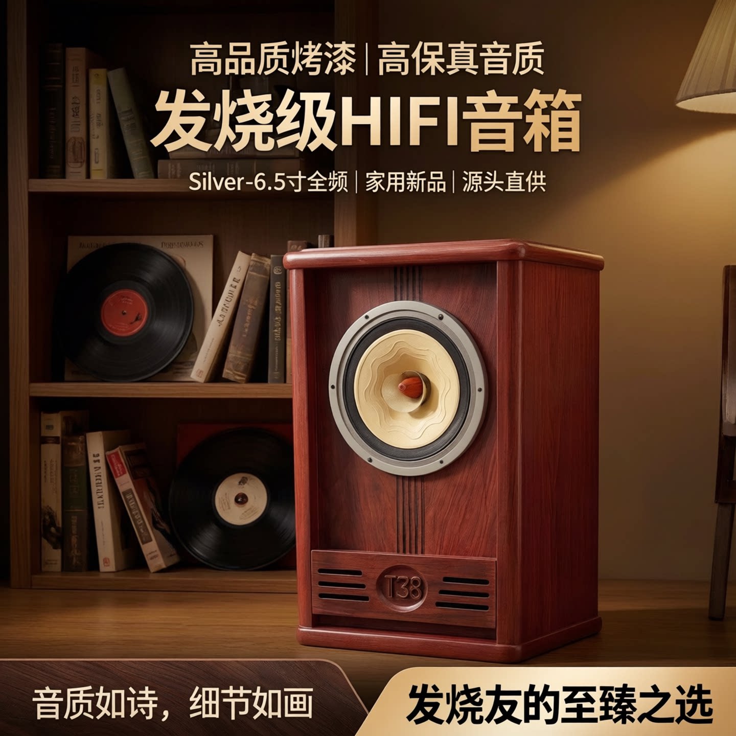 高品质烤漆Silver-6.5寸全频音箱高保真音发烧hifi家用新品源头货