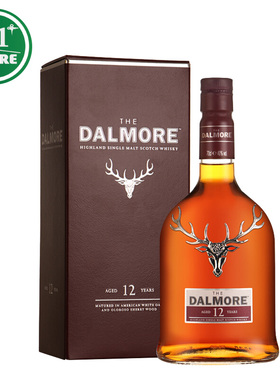 DALMORE大摩/达摩/达尔摩/12年苏格兰单一麦芽威士忌700ml礼盒装