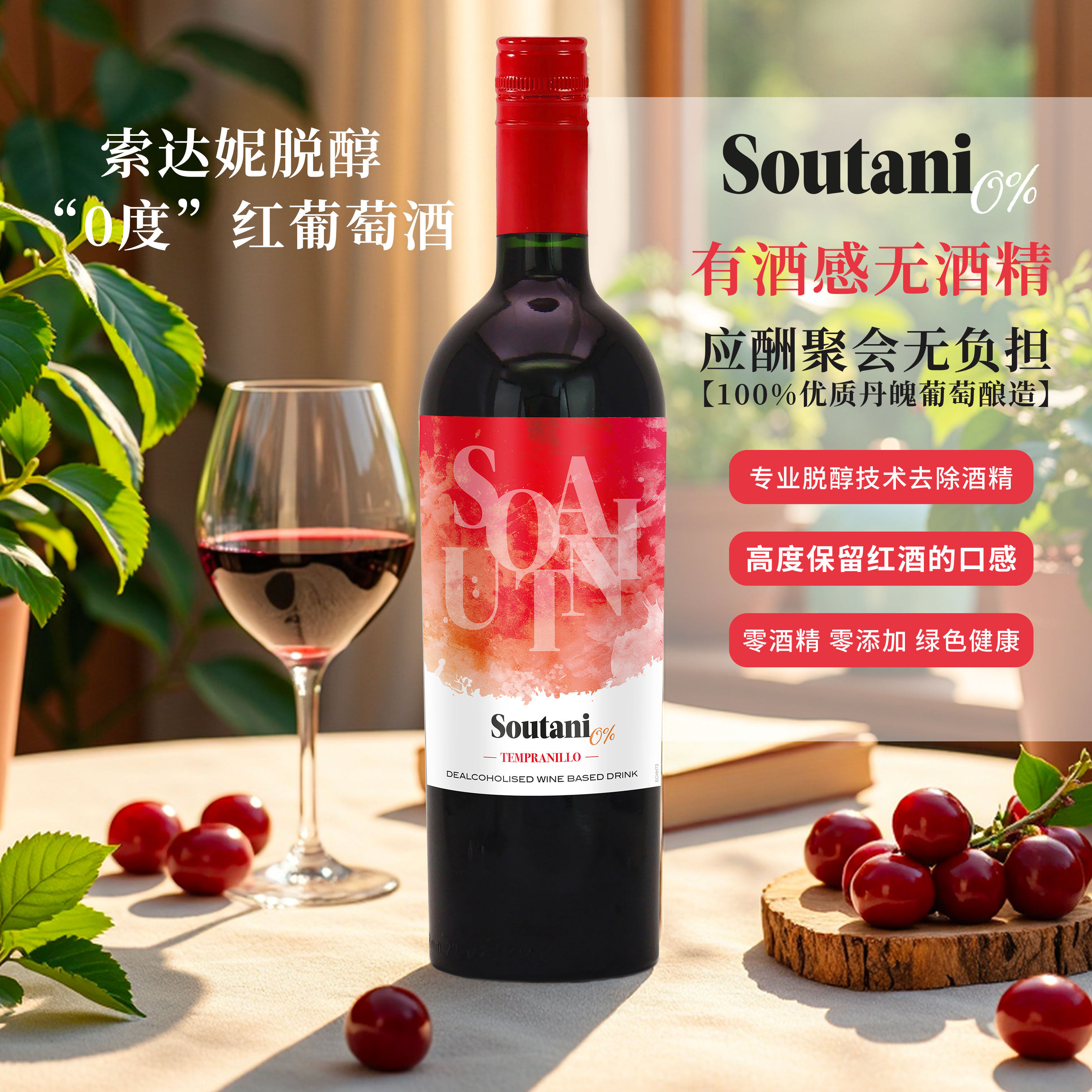 SOUTANI/索达妮脱醇红葡萄汁 西班牙进口0酒精果酒750ml,酒类,起泡及香槟葡萄酒,淘宝优惠券,粉丝福利购,淘宝优惠卷